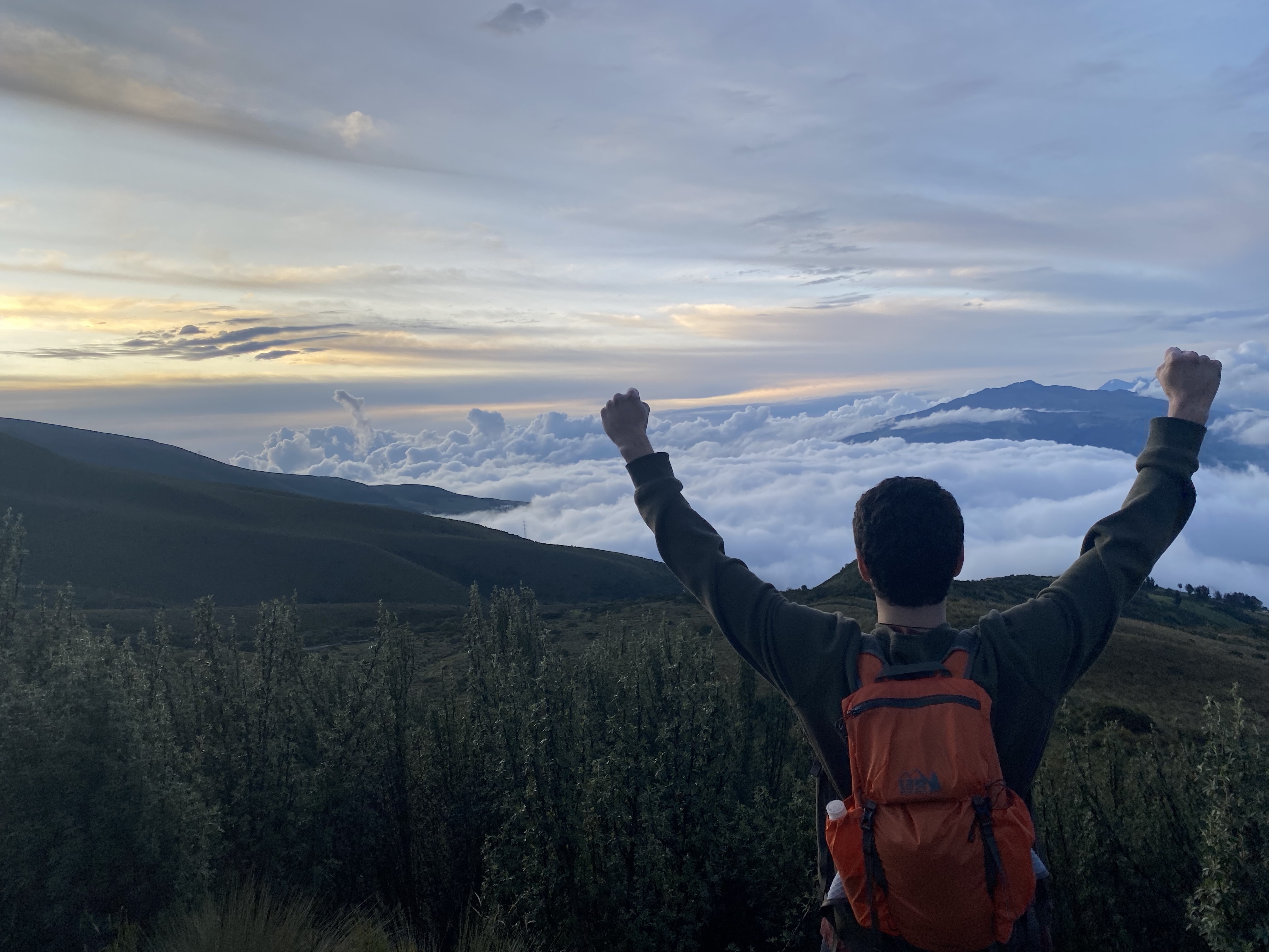 Above the clouds in the Ecuadorian highlands
